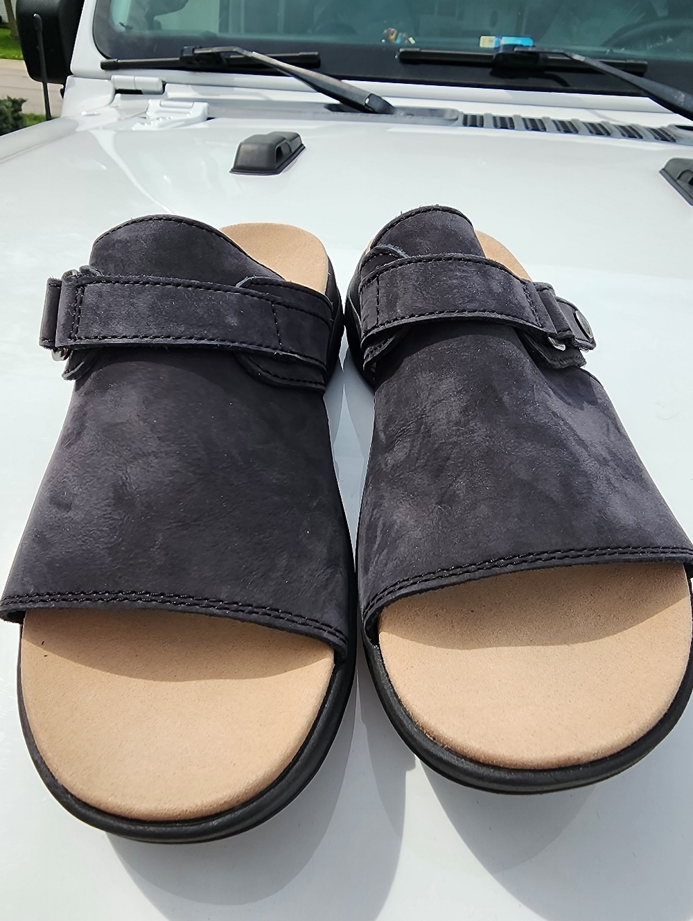 KURU Black Slip-On Comfort Sandals - Picture 3 of 6